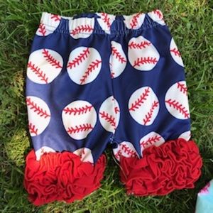 Baseball Ruffles Shorts